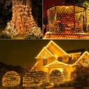 LED světelná síť 1,5 x 1,5 m řetězové světlo s 96 diodami dekorativní osvětlení pro okna balkony a interiér 4