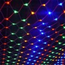 LED světelná síť 1,5 x 1,5 m řetězové světlo s 96 diodami dekorativní osvětlení pro okna balkony a interiér 5