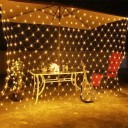 LED světelná síť 1,5 x 1,5 m řetězové světlo s 96 diodami dekorativní osvětlení pro okna balkony a interiér 6