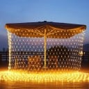 LED světelná síť 2 x 3 m řetězové světlo s 192 diodami dekorativní osvětlení pro okna balkony terasy a interiér 13