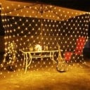 LED světelná síť 2 x 3 m řetězové světlo s 192 diodami dekorativní osvětlení pro okna balkony terasy a interiér 10