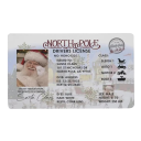 Magiskt körkort Santa Claus 8,5 x 5,4 x 1 cm Julkort med mikroskrift och Santas signatur bevis på besök 1