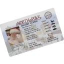 Magiskt körkort Santa Claus 8,5 x 5,4 x 1 cm Julkort med mikroskrift och Santas signatur bevis på besök 2
