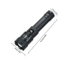 Tehokas LED-taskulamppu 2000 lm 15 x 4 cm Lataava USB-taktiikkavalo zoomilla ja näytöllä retkeilyyn ja hätätilanteisiin 3