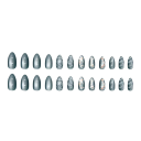 Konstgjorda naglar 24 st 25,6–18,3 mm Mandelform Glänsande falska naglar med tecknade motiv 12 storlekar Komplett set 2