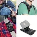 Popruh på ryggsäck för actionkamera 12,5 x 6,6 x 2 cm 360° vridbar snabbkopplingsfäste Axelmontering GoPro DJI Insta360 4