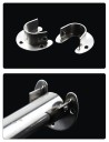 Set med 2 st Klädhängare 33 x 33 x 20 mm Rostfri flänshängare för rund stång 32 mm Fäste för garderob 2