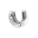 Sats 2 st Klädhängare 27 x 27 x 20 mm Rostfri flänshållare för rund stång 25 mm Möbelbeslag 3
