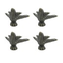 Set med 4 stycken Metallfötter 4 x 3 x 3 cm Hörndekorativa ben för möbler, lådor, smyckeskrin, skydd av underdelen 1