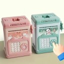 Elektronisk barnpengask 15,5 x 10,5 x 11,5 cm Med lösenord och fingeravtryck Interaktivt valv för mynt och sedlar 2