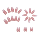 Glittrande kollektion av konstgjorda naglar 24 st Mellanstor coffin form Akryl nageltips med ombré effekt för en iögonfallande manikyr 4