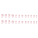 Minimalistisk kollektion 24 st konstgjorda naglar Coffin form Medium längd Akryl ombré design Klistertips för händer 3
