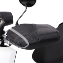 Starka motorcykelhandtagsskydd i nylon Vattentäta vindskydd med reflexband svarta handskydd 2