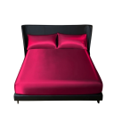 Ensemble de literie en satin Drap-housse avec élastique 200 x 220 cm + 2x taie d'oreiller 50 x 75 cm Lisse et brillant 11