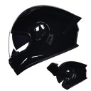 Helfjädrad motorcykelhjälm unisex vikbar ABS+PC enfärgad vägskyddande 1