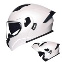 Helfjädrad motorcykelhjälm unisex vikbar ABS+PC enfärgad vägskyddande 2