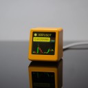Skrivbordsapparat för övervakning av bitcoin, aktier och valutor med pekskärm, LED-display 30 x 30 mm, USB-strömförsörjning 9