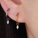 Piercingring 1,0 mm x 6 mm av titanlegering Silverhängande kroppssmycke för öra näsa läpp bryn 2