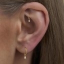 Piercingring 1,0 mm x 6 mm av titanlegering Silverhängande kroppssmycke för öra näsa läpp bryn 3