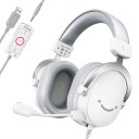 Spelheadset med mikrofon 7.1 surroundljud USB och 3,5 mm kontakt för PC PS4 PS5 Xbox bekväm design 1