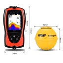 Trådlös fiskesökare 13,5 x 7 x 3 cm Laddningsbar sonar med LCD 45 m djup 150 m räckvidd FF1108 2