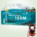 Trådlös fiskesökare 13,5 x 7 x 3 cm Laddningsbar sonar med LCD 45 m djup 150 m räckvidd FF1108 3