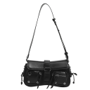 Damernas goth-väska 28 x 7 x 15 cm Konstläder och polyester Mörk alternativ design Stilig axelväska 3