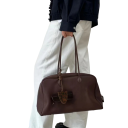 Damskaxväska 32 x 12 x 20 cm Äkta nötköttsläder Kompakt läderhandväska för vardagligt bruk Stilig accessoar 3