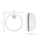 Smart rökdetektor ZigBee 86 × 34,5 mm Trådlös rökdetektor 85 dB Tuya Smart kompatibel Tak- och väggmontering 2