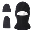 Vinterstickad balaclava 2 i 1 huvudomkrets 50–60 cm Fällbar till mössa Polyester Varm universell huvudskydd 3