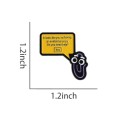Rolig kontorsnål 3 x 3 cm Pratande kontorsklämma Zinklegering Originalt tillbehör för kavaj, ryggsäck eller väska 2