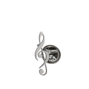Moderna brosch musiknot 24 x 9 mm Rostfritt stål Elegantisk tillbehör i form av en melodisk symbol för kavaj, rock och klänning 7