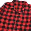 Pyjama pour hommes avec t-shirt à manches longues et pantalon à col, fermeture à boutons, en coton et polyester, pyjama à carreaux 5