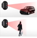 Trådlöst alarmsystem för garage och uppfart 433 mhz mottagare + pir sensor 9 x 6 cm vattentålig 300 m 5