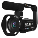 Ručná kamera 8K 48 MP 126 × 58 × 57 mm 3" dotykový LCD otočný displej 18x digitálny zoom Wi-Fi HDMI DV kamera 1