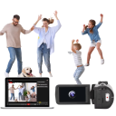 Ručná kamera 8K 48 MP 126 × 58 × 57 mm 3" dotykový LCD otočný displej 18x digitálny zoom Wi-Fi HDMI DV kamera 3