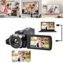 Ručná kamera 8K 48 MP 126 × 58 × 57 mm 3" dotykový LCD otočný displej 18x digitálny zoom Wi-Fi HDMI DV kamera 7