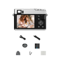 Vloggkamera 4K 48 MP 2,8" LCD automatisk fokus 16x digital zoom bildstabilisering blixt stativ 1/4 8