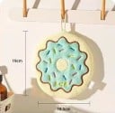 Toalla de baño 19 x 18,5 cm Con motivo de dona Toalla con lazo Paño de cocina para manos Textil decorativo para baño y cocina 3