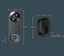 Langaton videopuhelin kameralla 13,5 x 5 x 3 cm 1080P WiFi Tuya Smart PIR-liikeilmaisin yökuvaus kaksisuuntainen puhe 3