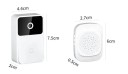 WiFi video dörrklocka 7,5 x 4,6 x 2 cm nattseende tvåvägs ljud batteridriven smart dörrklocka 2