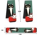 Sada 5 ks magnetická záložka do knihy 12 x 2 cm skládací tvar kočka barevný ilustrativní motiv 2