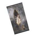 Metallbokmärke fjäder 80 x 28 mm med kedja dekorativt läsartillbehör 8