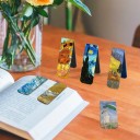 Set med 12 bokmärken 6 x 2 cm vikbara former med motiv från Vincent van Gogh dekorativt läsartillbehör 4