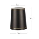 Dés de jeu 5 pcs avec gobelet 9 x 7.5 x 6 cm Aspect cuir Ensemble de dés pour soirée de jeu divertissement en famille et jeux de société 4