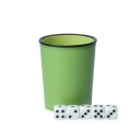 Dés de jeu 5 pcs avec gobelet 9 x 7.5 x 6 cm Aspect cuir Ensemble de dés pour soirée de jeu divertissement en famille et jeux de société 8