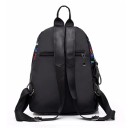 Damsk mini ryggsäck 24 x 14 x 27 cm Oxford polyester Över axeln Svart ryggsäck Meddelanden LOVE i rad Flera fickor med dragkedja 5