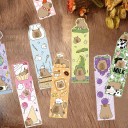 Set med 30 st pappersbokmärken 15 x 4 cm illustrationer av kapybaror lekfulla djur- och föremålsmotiv 6