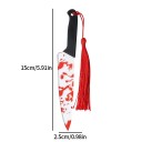Set med 5 stycken bokmärken 15 cm med skräckmotiv av vapen med tofs, tematisk bokmärke för skräckälskare 3