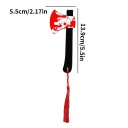 Set med 5 stycken bokmärken 15 cm med skräckmotiv av vapen med tofs, tematisk bokmärke för skräckälskare 13